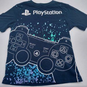 PlayStation T-Shirt Youth Boys Blue Gamer Play Station Size Medium 8